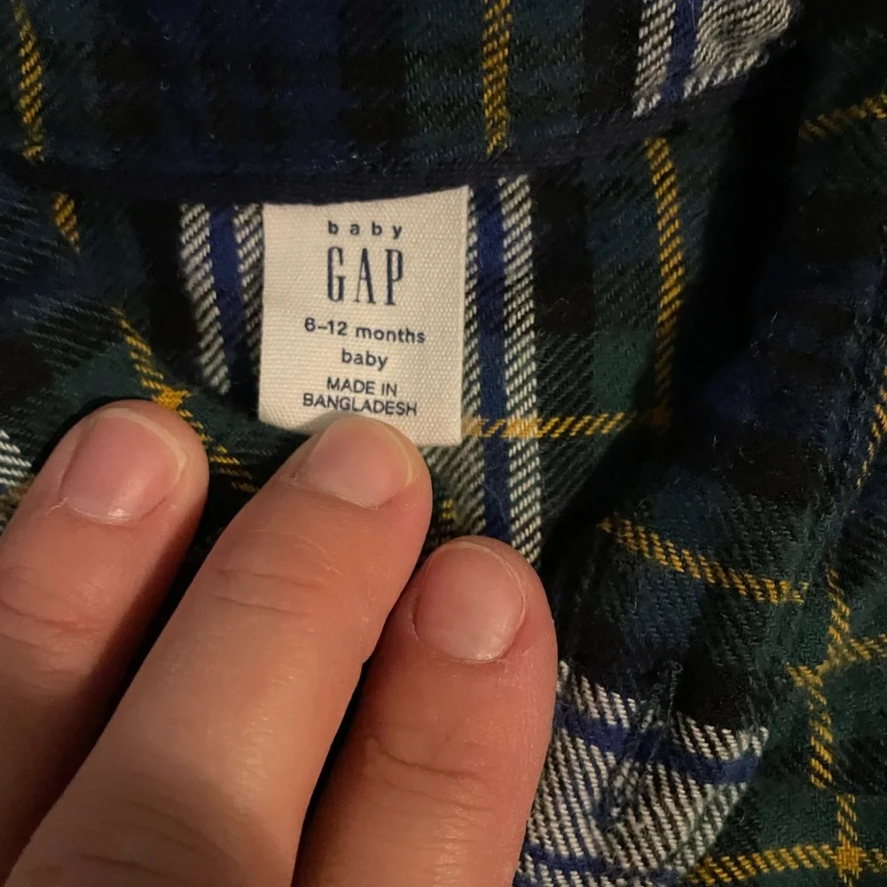 Baby Gap‎ Flannel 6-12M NWT Plaid Button-Up